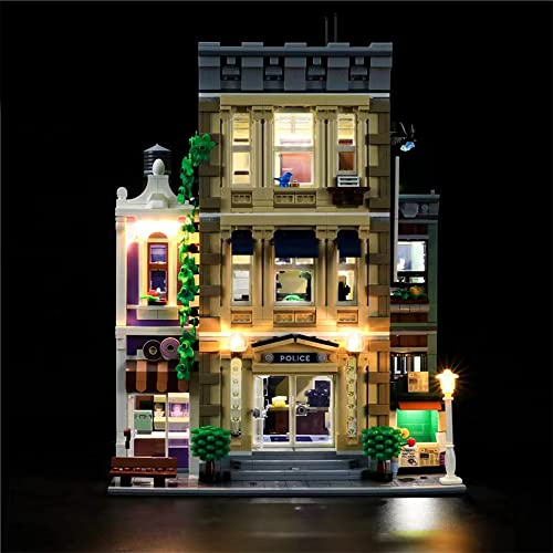 GEAMENT Kit de Luces LED Compatible con Lego Polizeistation (Police Station) - Conjunto de luz por Creator 10278 (Juego Modelo no Incluido)