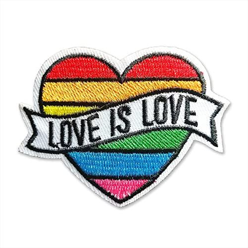 BPA-freie Aufnäher - Aufbügel-Patches zum Aufnähen - 'Love is Love'