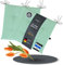 LILENO HOME 2er Set Stuhlkissen Hellblau (40x40x4,5 cm) - Sitzkissen für Gartenstuhl, Küche oder Esszimmerstuhl - UV-beständige Indoor u. Outdoor Stuhlauflage als Stuhl Kissen (Laura FUM)