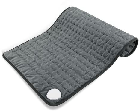 Electric Heating Pads,Heated Pad for Back Pain Muscle Pain Relieve,6 Heat Level Settings-Auto Shut Off,Machine Washable (Dark Grey, 33X17)