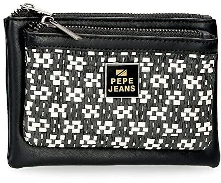 Pepe Jeans Lana Geldbörse Kulturtasche Schwarz 17x9x2 cm Kunstleder