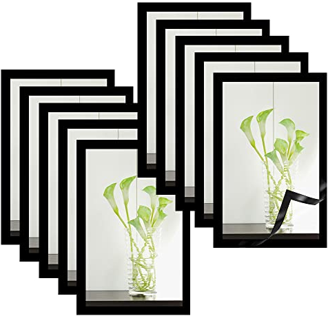 BouGPeng 10STK Magnetrahmen A4 Info-Rahmen Selbstklebend Aufklappbarer Magnetrahmen mit Magnetverschluss Schnelles Wechseln von Aushängen Infotasche Blatthalter A4 Format 32x23.5cm