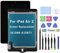 HOYRTDE 9,7 Zoll Bildschirm Ersatz für iPad Air 2 (2. Generation) A1566 A1567 LCD Display Glas Touch Digitizer Premium Kit mit Werkzeug – Schwarz