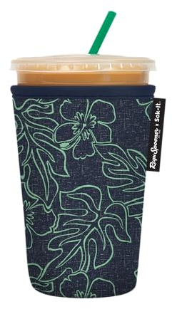 Sok It Reyn Löffelhülle für Eiskaffee, Tee, isolierte Neopren-Hülle (Monstera-Tinte, Medium: 624 - 794 g)