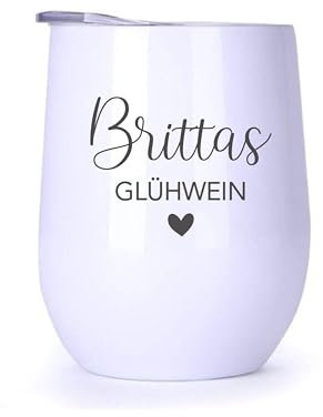 Glühweinbecher personalisiert mit Namen - Glühwein Mitarbeitergeschenk - Weihnachten - Weihnachtsfeier - Kolllegen - Glühweintasse Nikolausgeschenk Gravur