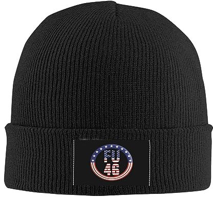 501 Beanie Mütze Fu 46 Schwarz Beanie Hat Unisex Strickmütze Bequeme Wintermütze Für Laufen Fischen Radfahren