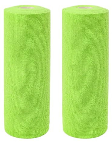ARVALOLET Lot de 2 rouleaux de serviettes en microfibre absorbantes réutilisables pour le nettoyage de la cuisine et les tâches ménagères