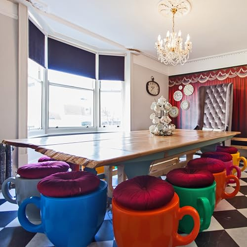 Holly Palmer Tea Cup Stool - Alice in Wonderland - Designer Seating (Light Grey)