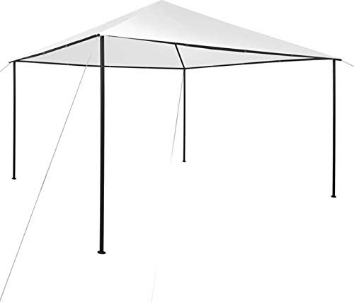 Rantry Tonnelle blanche 4 x 4 x 3 m, 180 g/m², anti-UV et imperméable, pavillon de jardin pour camping, fêtes, extérieur