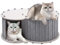 Katzentunnel S Form, Katzenhöhle Filz, Katzen Tunnel Labyrinth, Katzenbett Höhle Waschbar, Katzenspielzeug Abnehmbares Faltbarer, Cat Toys for Indoor Cats, Katzen Versteck