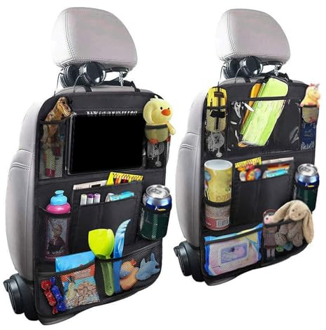 MNBHJGR Autositz-Organizer, für VW Golf B5 B6 B7 B8 SE ID4 Bora EOS UP Caddy Jetta 2000-2023 2024 Rückenlehnenschutz Auto 2 Stück, Kinderspielzeug-Aufbewahrung, wasserdichter Rücksitzschutz