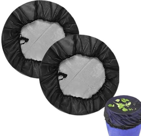 Mesh For Rain Barrel, 2 Rain Barrel Net, 60cm Water Net, With Adjustable Drawstring, Rain Barrel, Rain Collection Barrels Netting Screen, Keep Leaves And Debris Out