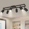 Dehobo LED Deckenstrahler 6 Flammig Schwarz GU10, Deckenlampe Strahler Schwenkbar 350°, Deckenspots für Küche Schlafzimmer Wohnzimmer, Ohne Leuchtmittel