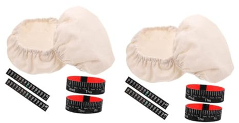 HOLIDYOYO 2ensembles Kit Accessoires pour Bocal De Levain Couvre-Bocal Thermomètre Adhésif Bandes De Marquage De Date pour Fermentation Artisanale Boulangerie Maison