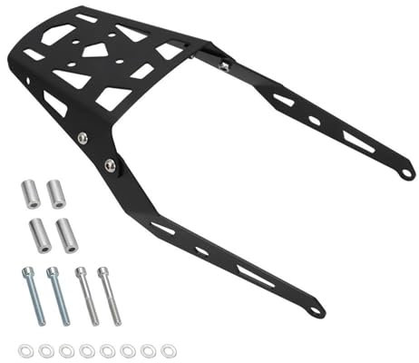 FUNFOB Porte-Bagages Arrière Extension pour Grom 125, MSX125 2022-2024, Support Étagère Moto, Noir, Acier