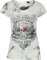 Five Finger Death Punch Skull Frauen T-Shirt weiß/grau L 100% Baumwolle Band-Merch, Bands