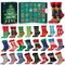iZoeL Socken Adventskalender 24 Weihnachtssocken für Männer Frauen Sockenkalender 2024 Erwachsene Socken Füllung für Weihnachtskalender für Teenager Jungen Mädchen