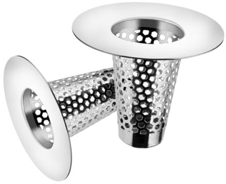 WATIIFUFU 2pcs Shower Drain Strainer Hair Catcher Filter Net for Bathroom Floor Clogging Prevention Easy Installation Resistant Design