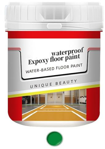 500g Quick-Dry Anti-Slip Water-Based Floor Paint, Waterproof Epoxy Floor Paint, Water-Based Epoxy Floor Paint, For Interior & Exterior Non-slip Epoxy Paint (Dark Green)