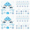 HOWAF 4 Bogen Gesichtstattoo Karneval Eiskönigin Temporäre Tattoos, Face Tattoo Eiskönigin Schneeflocke, Gesichtstattoo Halloween für Frozen Halloween Kostüm, Karneval Fasching Kostüm