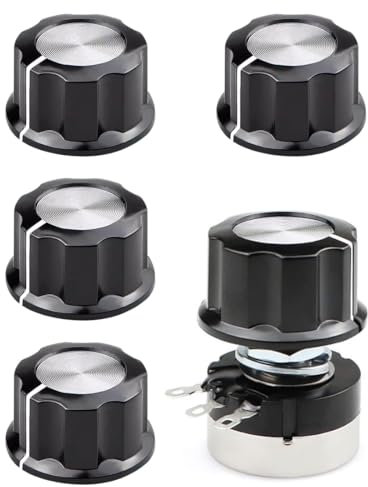 DLPRK 4 Stücke A02 Top Drehknöpfe Potentiometer für 6 mm Durchmesser Welle (6 mm Durchmesser)