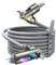 LISEN 10 FT USB C Cable Fast Charging, 240W 4 in 1 Charging Cable, Type C/A to C/Lightning Cable with Light for iPhone 16 15 14 Pro/MacBook/iPad/Samsung/Switch, Multi Chargers for All Devices