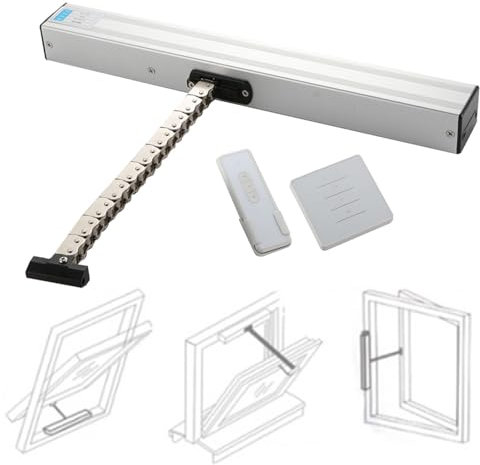 VFMVOYNZ Attuatore Elettrico per Apertura finestre 24V, Corsa 300mm-1000mm, Apri/Chiudi Finestra Automatico a Catena per finestre a Battente, lucernari, sfiati sul Tetto(400mm)