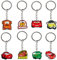 MIZT Porte-Clés Cars, 8 Pièces Anneau de Clé Pendentif Porte-clés, Convient pour la Décoration de Fête Des Enfants Adulte, Les Cadeaux de Noël, Les Cadeaux D'anniversaire