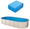 VEVOR Ovale Poolfolie, 610x375x147 cm, Innenfolie Ersatzfolie Innenhülle Schwimmbadfolie Überlappungsfolie aus Vinyl in Standardstärke, für oberirdische Pools mit 132 cm hohen Wänden, einfarbig