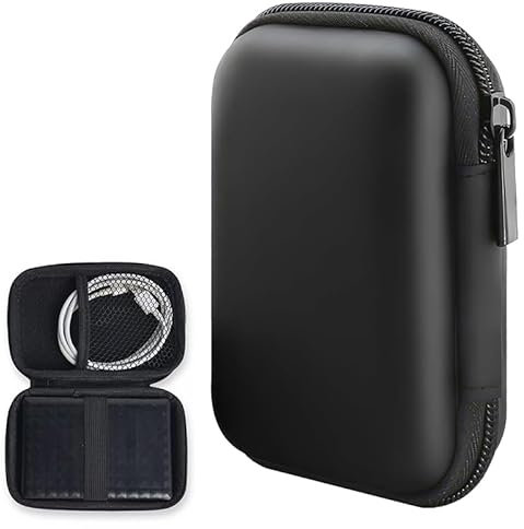 Hard Drive Bag - External Hard Drive Bag EVA Case Waterproof Universal Organizer for Hard Drives Power Banks (Black)