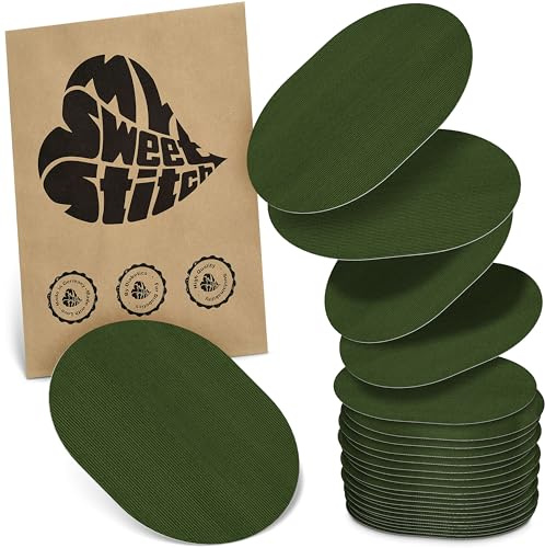 MySweetStitch 25 Fixierpflaster für CGM-Sensoren oval Olive | Hilft gegen vorzeitiges Ablösen, wasserfest und schnell trocknend, hautfreundlich, bis zu 15 Tage Halt