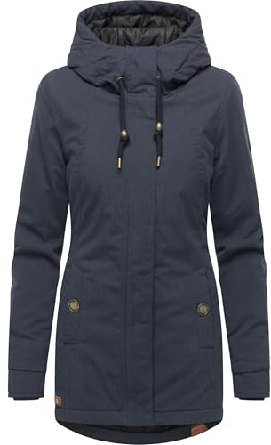 Ragwear Damen Winterparka Monadena Parka YOUMODO mit Kapuze | Länge: po-bedeckend | Wärmegrad 3 von 3 – warm gefüttert | verstellbare Kapuze