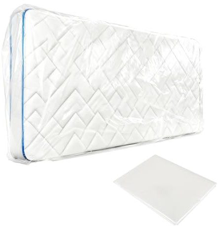 Waterproof Mattress Cover for Moving & Storage, 120 × 240 × 35 cm | Waterproof Plastic Mattress Cover for Moving – Transparent and Dustproof, for Moving, Protection& Storage, 1PC