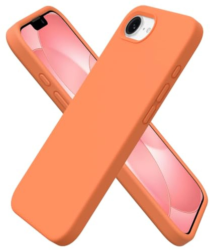 ORNARTO für iPhone 17e/16e Hülle aus Silikon 6,1 Zoll - Orange | Premium Flüssigsilikon, dünne Handyhülle, weich und griffig, tolle Haptik, stoß- und kratzfest, große Farbauswahl