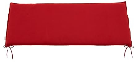 Doppler Life 1x Bankauflage für 2er Sitzbank, Polster 120 x 45 x 4 cm | Bequemes Kissen für Gartenbank, 4cm dickes Sitzpolster mit Bindebändern, 100% Polyester, Made in Europa