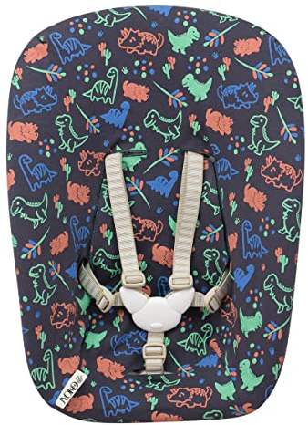 JYOKO KIDS Funda de Algodón compatible con Stokke NewBorn (HAPPY DINO)
