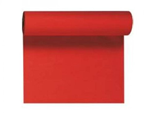 Duni Dunicel Tischläufer Tête-à-Tête Rot 40 x 2400 cm, Duni Tete a Tete Rot mit 20 perforierten Abschnitten à 1,20 m lang und 0,40 cm breit