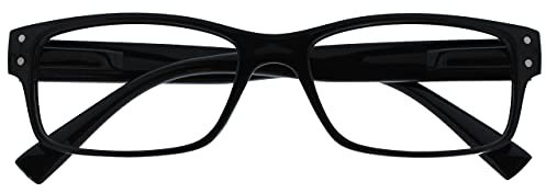 The Reading Glasses Company Die Lesebrille Unternehmen Herren Schwarz Groß Designer Stil Leser Federscharniere R11-1 +2,50