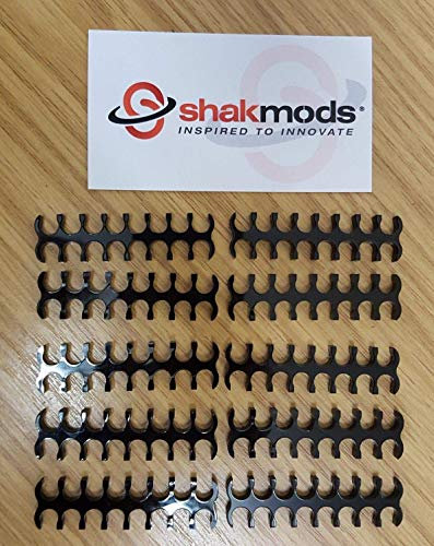 10 x 16 Slot BLACK Cable Comb Organizer For CAT5 Cables 5mm to 5.5mm thickness