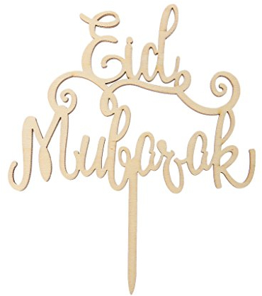 zrshygs Holz Eid Mubarak Ramadan Hochzeitstorte Topper Muslim Islam Hadsch Dekoration Handwerk
