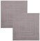 Betz 2 Stück Badvorleger Palermo 100% Baumwolle Badematte Badteppich Duschvorlage Größe 60x60 cm Qualität 680g/m² Farbe Stone