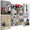 decomonkey Bilder Set Banksy 110x80 cm 5 Teilig Leinwandbilder Bild auf Leinwand Vlies Wandbild Kunstdruck Wanddeko Wand Wohnzimmer Wanddekoration Deko Graffiti Street Art