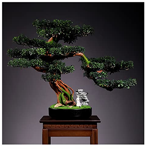 HJXX Kunstpflanze Simulation Willkommen Kiefern Bonsai Wohnzimmer Desktop Grüne Pflanzen Topf Veranda Künstliche Pflanze Thuja -Ornamente geeignet Künstlicher Bonsai (Size : B)