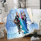 Bfrdollf Decke ELSA & Anna Kuscheldecke ELSA Für Erwachsene,Sofadecke Fleecedecke,Digitaldruck 3D Blanket, Mehrfarbig (17,150 X 200 cm)
