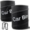TTCOTOKE 2 Pack Collapsible Car Bin, Universal Portable Garbage Storage, Pop-up Trash Can for Front and Boot, With 2 Hook Hanging, Dark, L