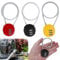 3 Pcs Helmet Cable Lock, Snowboard Lock, Secure Cable Lock, Small Padlock Outdoor for Bike Electric Bike Skateboards Strollers Lawnmowers and Other Outdoor Equipments(Black, Red, Yellow)
