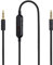 Cable G Pro X, cable desmontable de repuesto para auriculares Logitech G Pro / G433 / G233, cable trenzado de nailon de 3,5 mm con interruptor de silencio en línea y controlador de volumen, 6 pies de