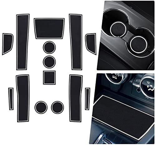 BIBIBO Gummi Antirutschmatten kompatibel mit Renault Arkana 2021-2023, Gummi-Automatten, Auto Matten Zubehör, Anti-Rutsch-Matte, Aufbewahrungsbox rutschfeste Matten, 14 Stücke (Weiß)