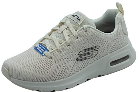 Skechers Women's Skech-AIR Court Sneaker, Natural Mesh/Black Trim, 5.5 UK
