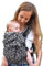 Regolo Baby Monkey Marsupio ergonomico, porta bebe, stelle nero, zaino porta bambino e neonato (2-48 mesi)